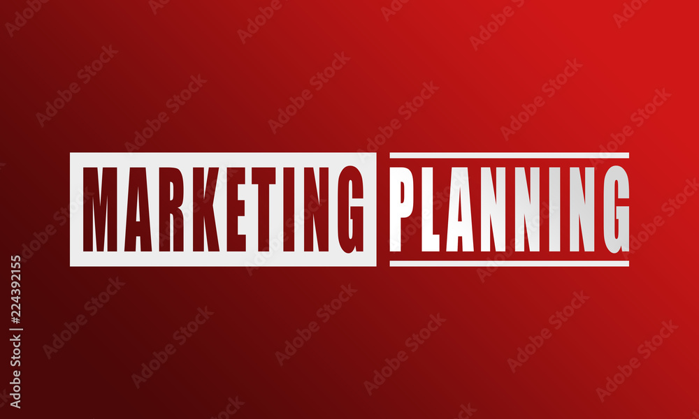 Marketing Planning - neat white text written on red background Marketing Planning - neat white text written on red background