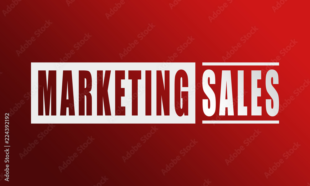 Marketing Sales - neat white text written on red background Marketing Sales - neat white text written on red background