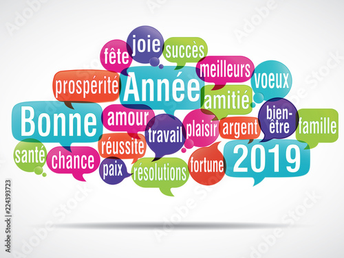 nuage de mots : bonne année 2019