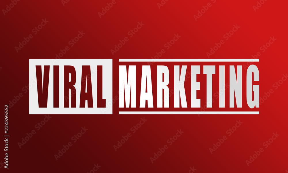 Viral Marketing - neat white text written on red background Viral Marketing - neat white text written on red background
