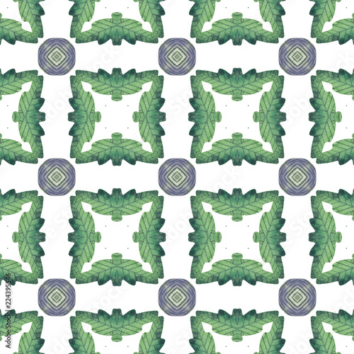 Stunning watercolor pattern for ceramic tiles and decoration