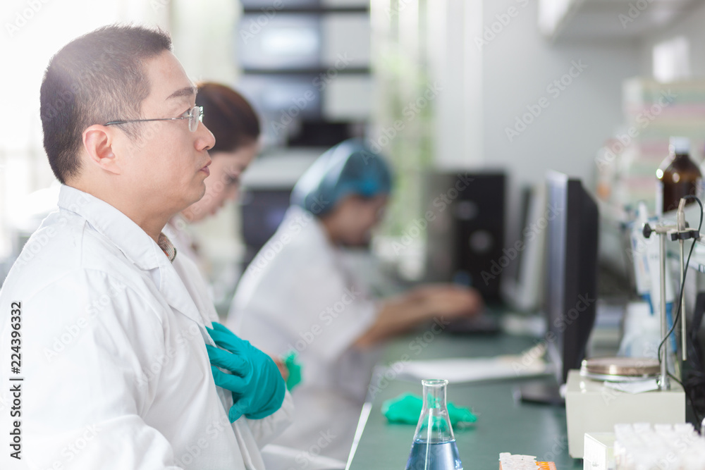 Fototapeta premium people working at laboratory