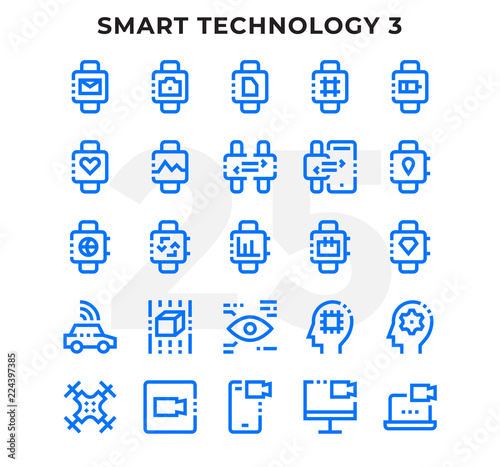 Dashed Outline Icons Pack for UI. Pixel perfect thin line vector icon set for web design and website application. © PlaPari