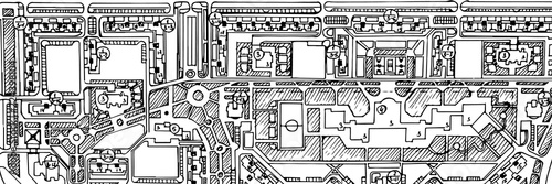 Street city hand drawn map