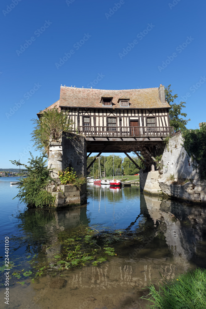 Vernon village and Seine river bank in Normandy Vernon village and Seine river bank in Normandy