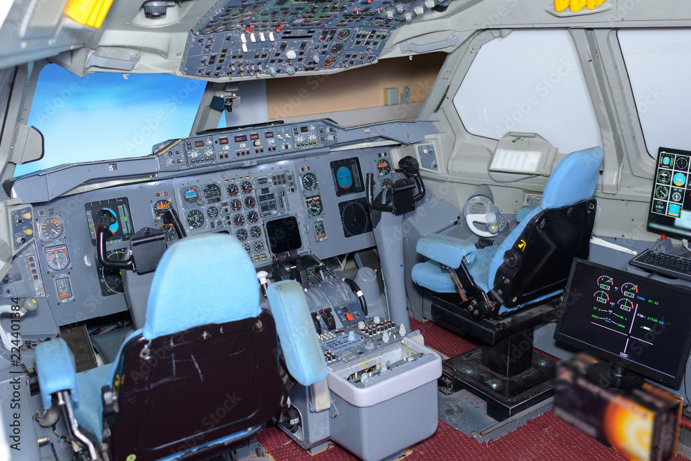 inside a flight simulator inside a flight simulator
