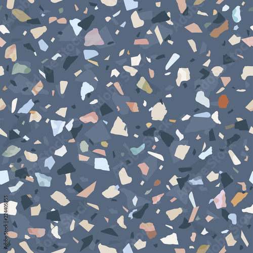 Granite stone terrazzo floor texture. Abstract  background, seamless pattern. Vector illustration.
