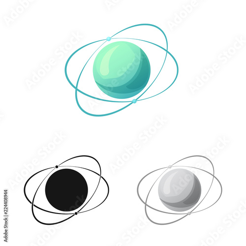 Vector illustration of mars and space logo. Collection of mars and planet vector icon for stock.