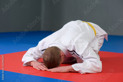 judoka in the stadium