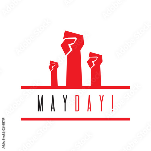 Happy Labor Day. Poster or Banner. 1 May International labour day photo