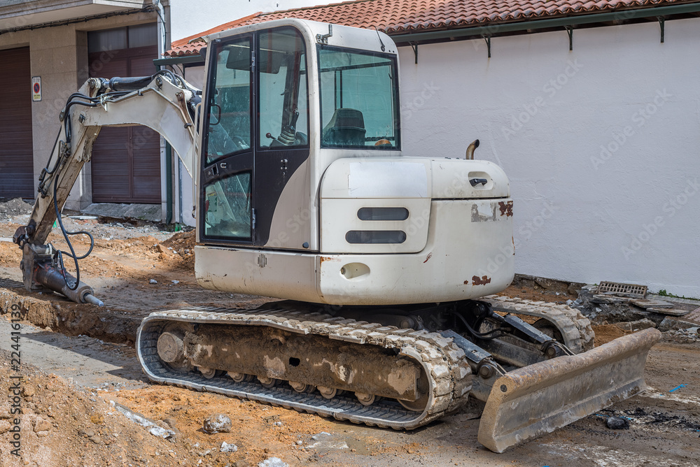 Fototapeta premium excavator close up