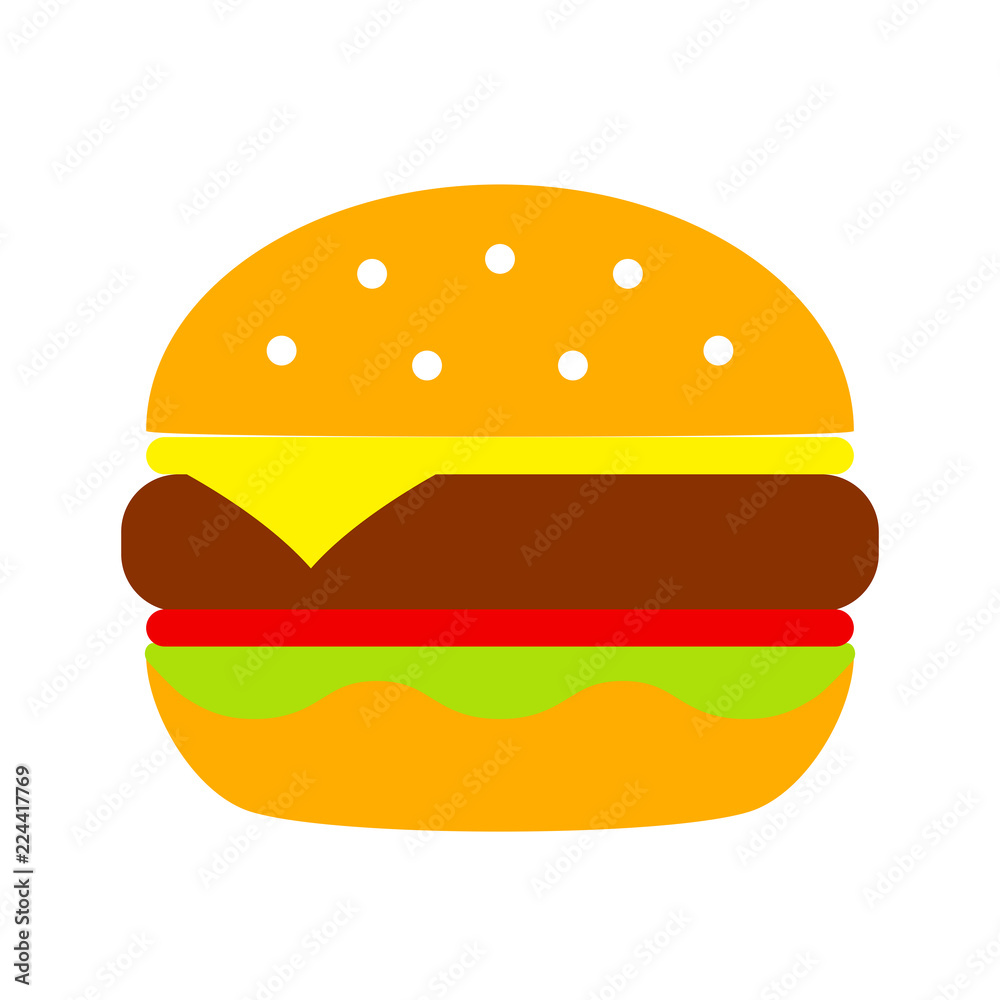 Burger vector cartoon icon Burger vector cartoon icon