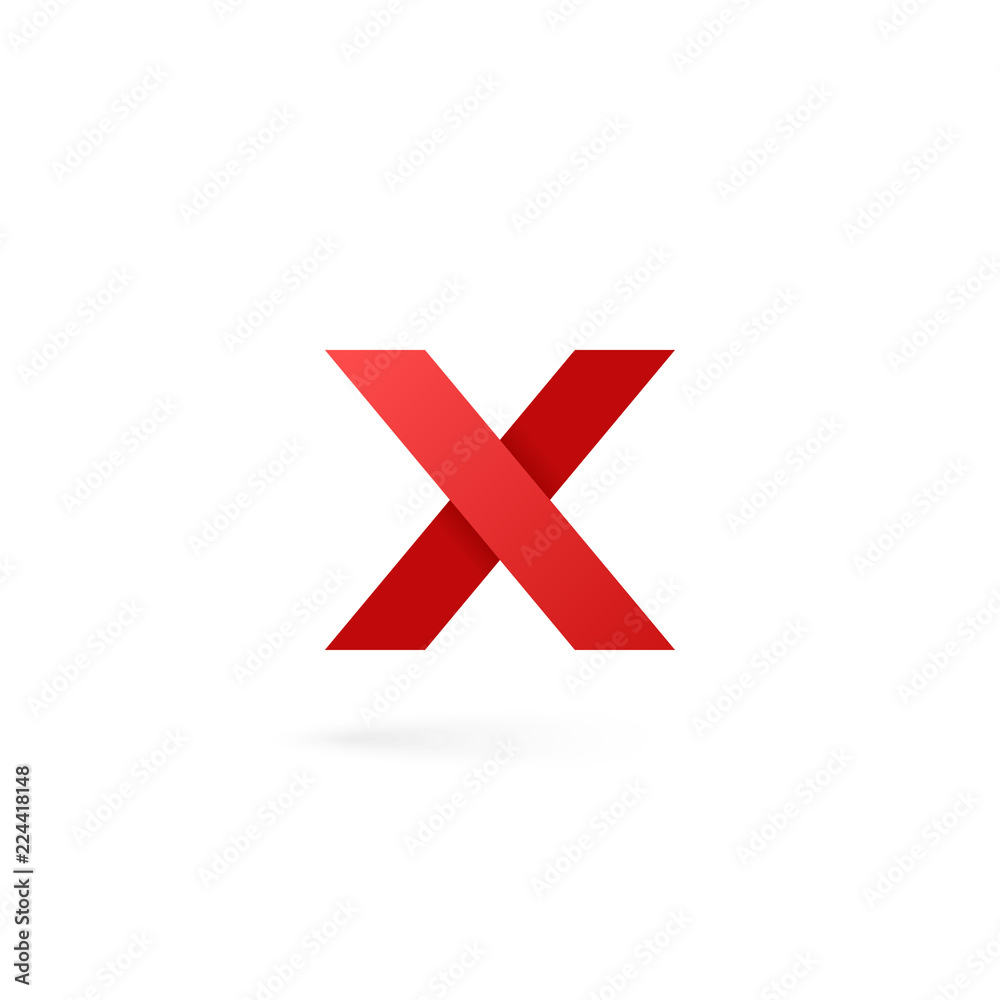 Letter X logo alphabet on white background Letter X logo alphabet on white background