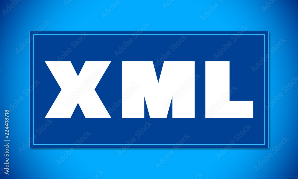 Xml - clear white text written on blue card on blue background Xml - clear white text written on blue card on blue background