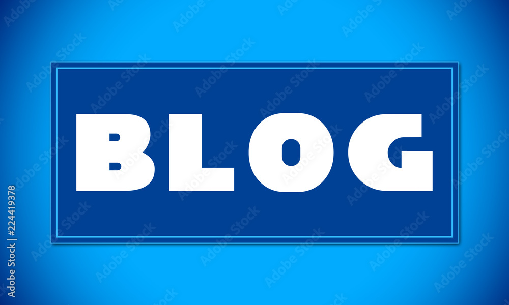 Blog - clear white text written on blue card on blue background Blog - clear white text written on blue card on blue background