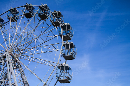 ferris wheel and blue sky