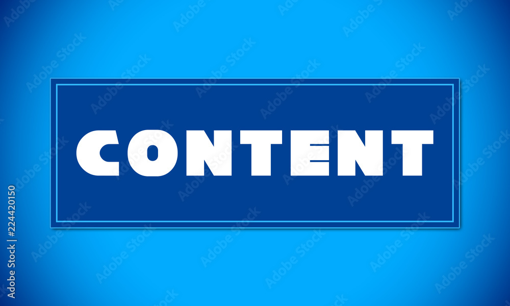 Content - clear white text written on blue card on blue background Content - clear white text written on blue card on blue background