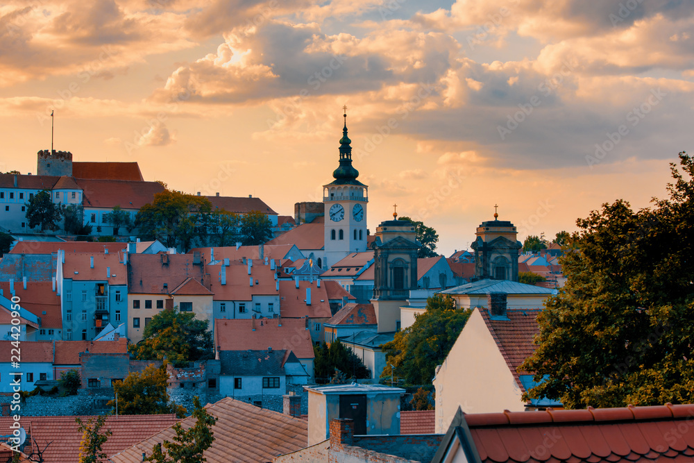 Obraz premium Mikulov city and castle, Czech Republic