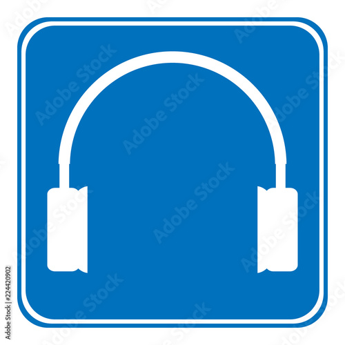 Headphones icon on white.