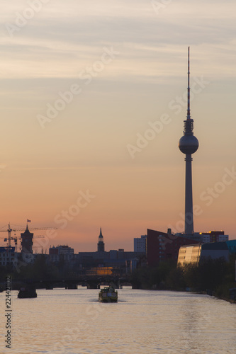 sunset over the Berlin Skyscape