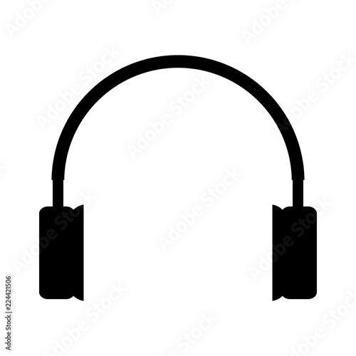 Headphones icon on white.