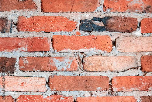 Brick weathered grunge wall background or texture © Sergey Toropov