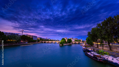 Sticker Sunset in beautiful paris France