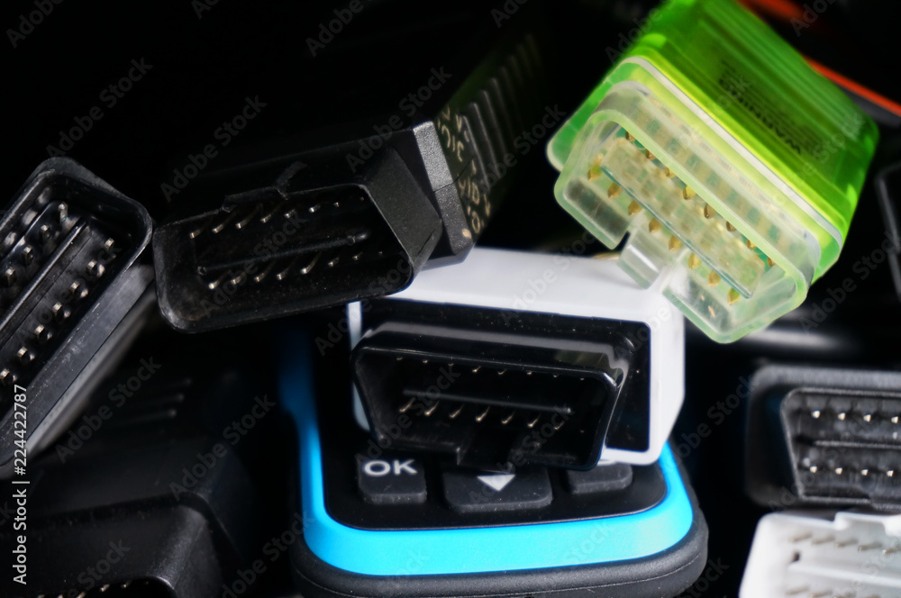 Bunch of OBD2 car scanners and diagnostic interfaces Bunch of OBD2 car scanners and diagnostic interfaces