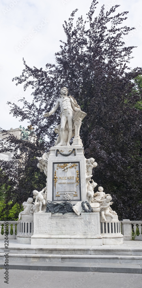 Mozart statue in park