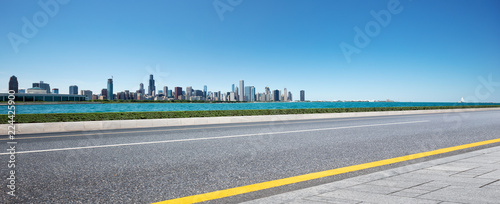 empty highway through modern city