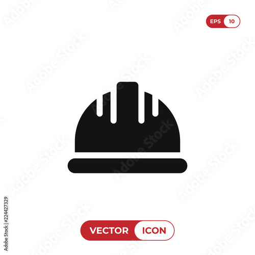 Helmet icon vector photo