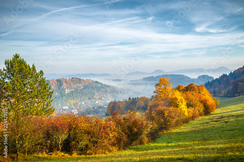 Fototapeta Naklejka Na Ścianę i Meble -  Landscape in autumn colors, Slovakia, Europe.