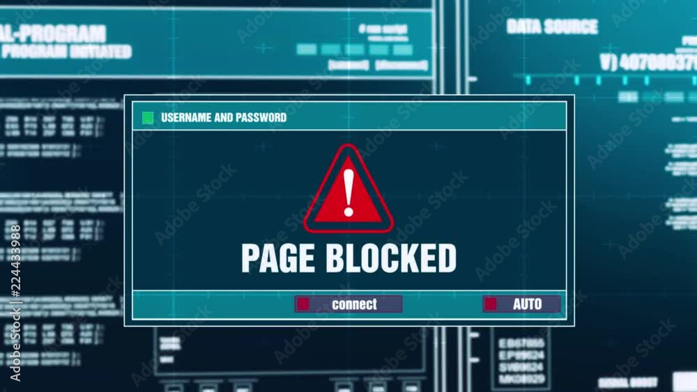 36. Page Blocked Warning Notification Generated on Digital System Security Alert Error Message on Computer Screen after Entering Login And Password . Cyber Crime, Computer Hacking Concept 36. Page Blocked Warning Notification Generated on Digital System Security Alert Error Message on Computer Screen after Entering Login And Password . Cyber Crime, Computer Hacking Concept