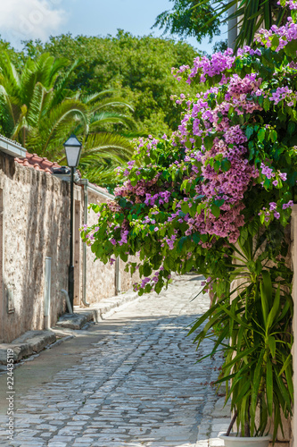 Hvar, Croatia. Marble Alley in part of old town.