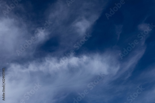 white clouds on blue sky