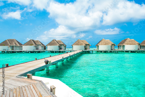 Fototapeta Naklejka Na Ścianę i Meble -  Overwater bungalow in the Indian Ocean