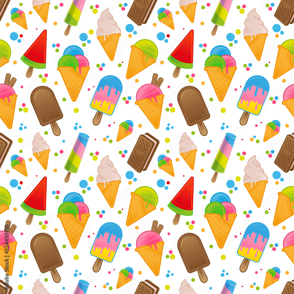 Ice cream pattern 