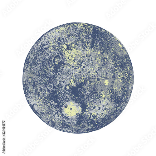 Hand drawn Mercury planet