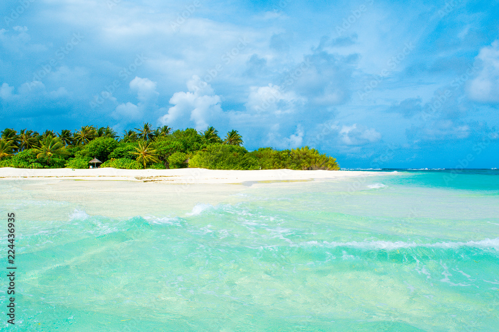 Fototapeta premium Beautiful sandy beach in uninhabited island