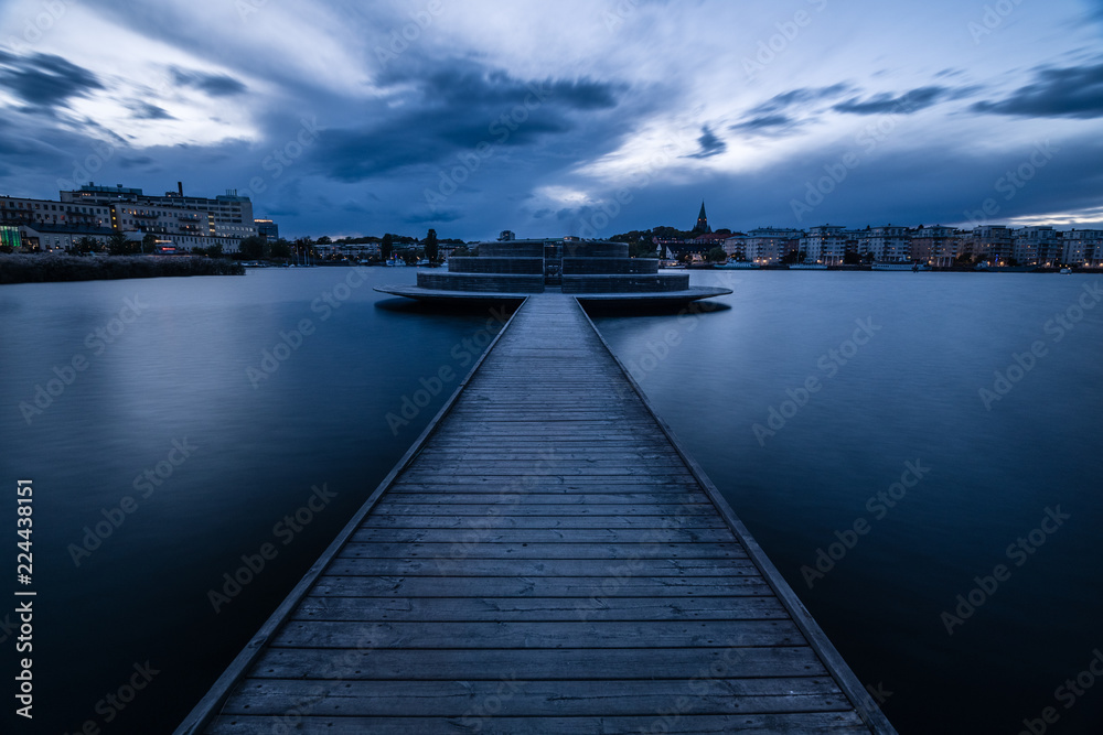 pier at sunset - feeling blue