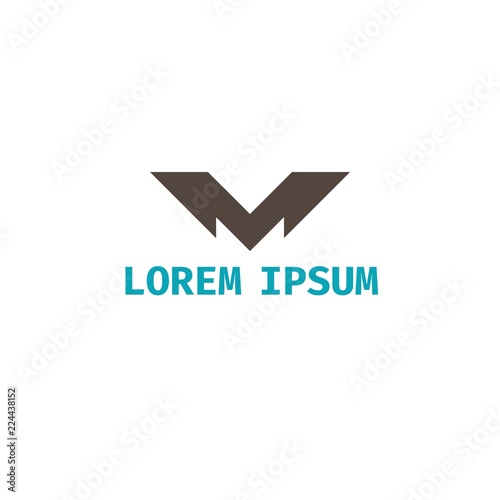 Geometric vector icon. Letter M logo. For the showman / celebration / hotel . Business icon for the other company. Design element. Vector illustration.