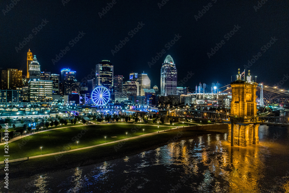 Cincinnati Skyline at Night