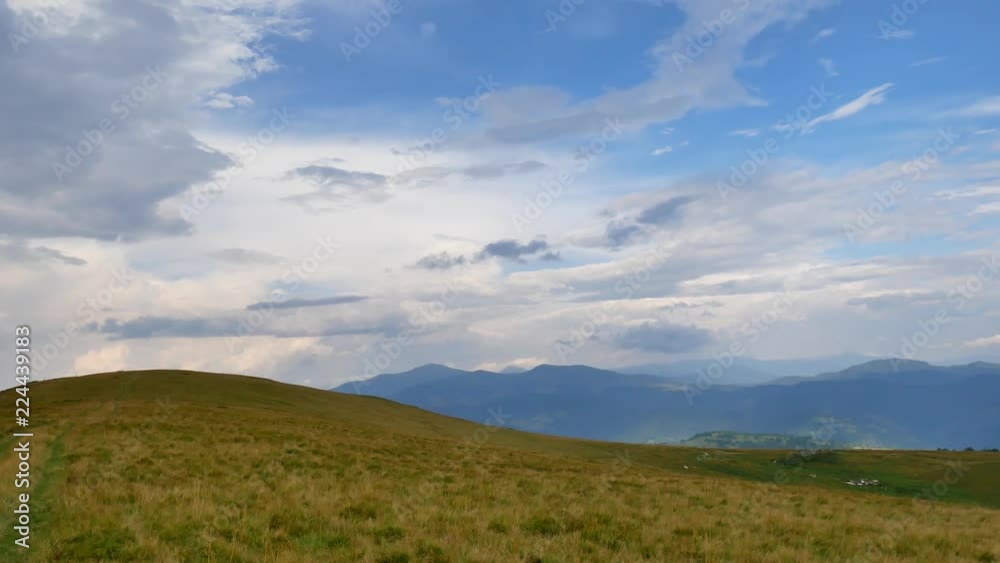 Ukraine, Carpathians, mountain landscape, view from the top to the panorama of the hills. Ukraine, Carpathians, mountain landscape, view from the top to the panorama of the hills.