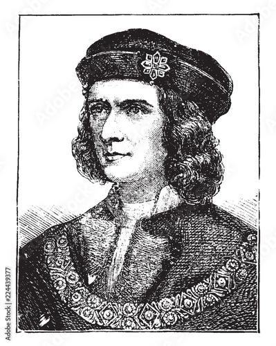 Richard III of England, vintage illustration