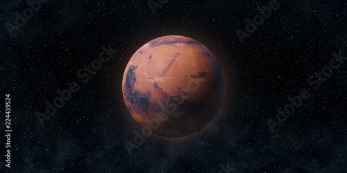 Fototapeta Naklejka Na Ścianę i Meble -  Red planet Mars. Astronomy and science concept. Elements of this image furnished by NASA