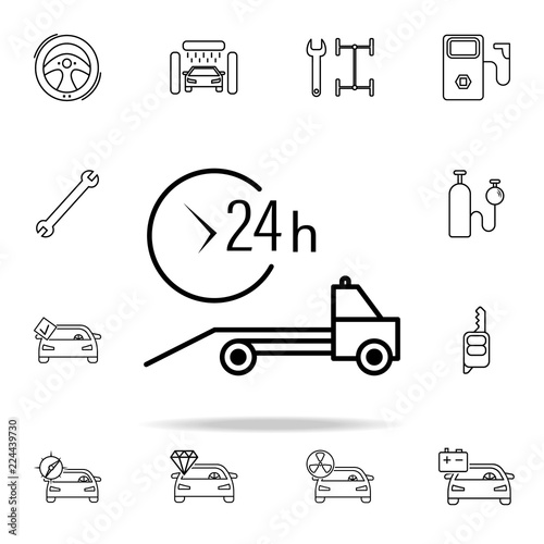 car service evacuator icon. Cars service and repair parts icons universal set for web and mobile
