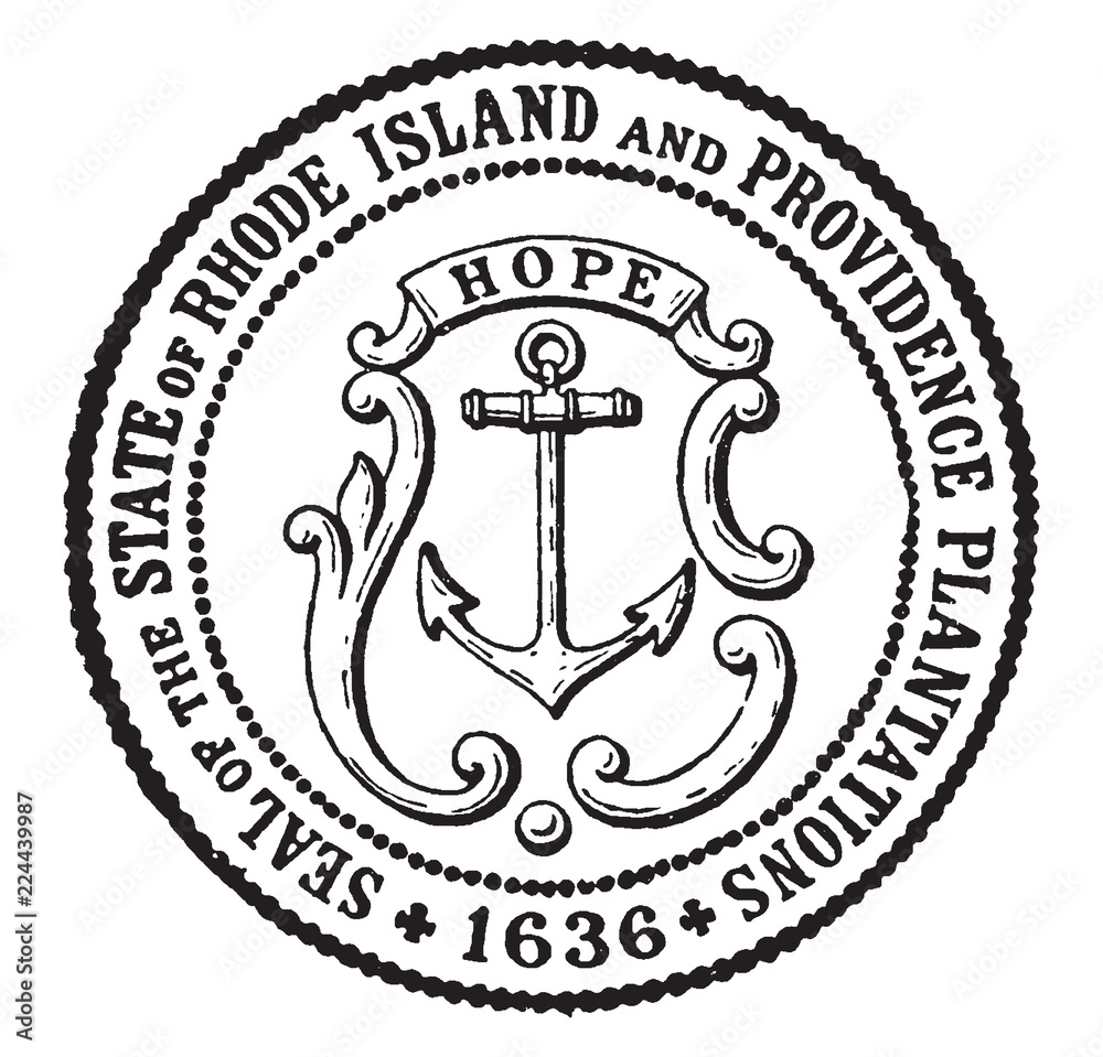 The Seal of the State of Rhode Island and Providence Plantations, 1636