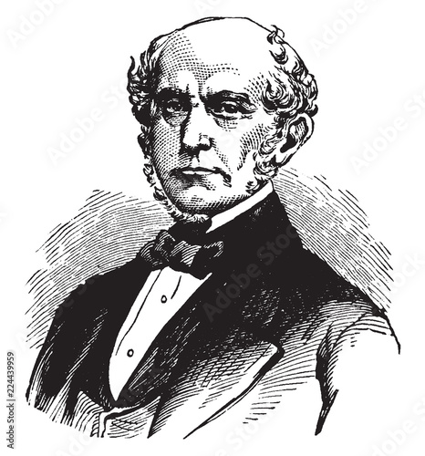 Charles Francis Adams, vintage illustration