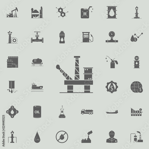 oil Platform icon. Oil icons universal set for web and mobile