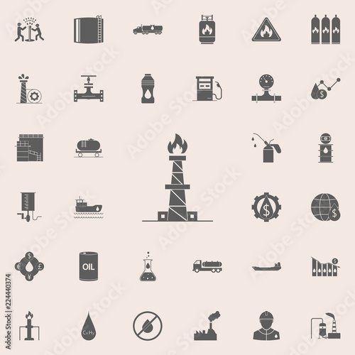 natural gas processing plant icon. Oil icons universal set for web and mobile
